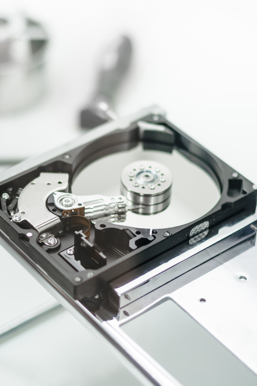 Disassembled Hard Disk Drive for Digital Forensics